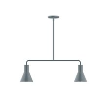 Montclair Light Works MSG436-40-L10 - 2-Light Axis Linear LED Pendant, Slate Gray