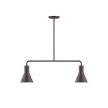 Montclair Light Works MSG436-51-L10 - 2-Light Axis Linear LED Pendant, Architectural Bronze