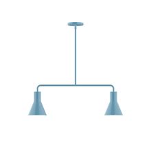 Montclair Light Works MSG436-54-L10 - 2-Light Axis Linear LED Pendant, Light Blue