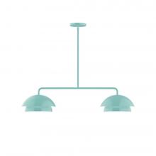 Montclair Light Works MSGX445-48-L10 - 2-Light Axis Linear LED Pendant, Sea Green