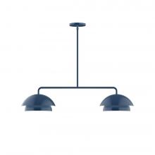 Montclair Light Works MSGX445-50-L10 - 2-Light Axis Linear LED Pendant, Navy