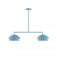 Montclair Light Works MSGX445-54-L10 - 2-Light Axis Linear LED Pendant, Light Blue