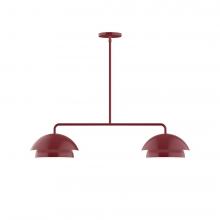 Montclair Light Works MSGX445-55-L12 - 2-Light Axis LED Linear Pendant, Barn Red