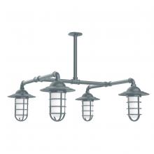 Montclair Light Works MSP052-40 - Vaportite 4-light Stem Hung Pendant Light