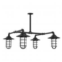 Montclair Light Works MSP052-41 - Vaportite 4-light Stem Hung Pendant Light