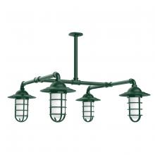 Montclair Light Works MSP052-42 - Vaportite 4-light Stem Hung Pendant Light