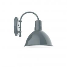 Montclair Light Works SCC115-40 - 10" Deep Bowl shade, wall mount sconce, Slate Gray