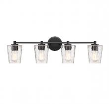  8-5606-4-BK - Ballas 4-Light Bathroom Vanity Light in Matte Black