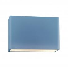 Justice Design Group CER-5658W-SKBL - Really Big ADA Rectangle (Outdoor) Wall Sconce - Closed Top