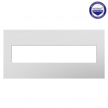 Legrand AWP5GWH1 - adorne® Gloss White Five-Gang Screwless Wall Plate with Microban®