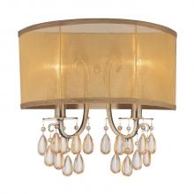 Crystorama 5622-AB - Hampton 2 Light Brass Sconce