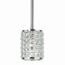 Crystorama 810-CH-CL-MWP - Crystorama Chelsea 1 Light Crystal Chrome Mini-Pendant