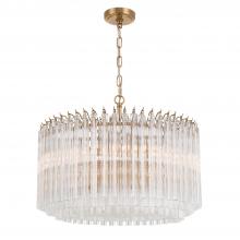 Crystorama LOF-5007-AG - Lofton 7 Light Aged Brass Chandelier