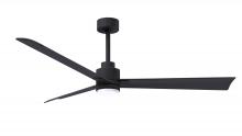  AKLK-BK-BK-56 - Alessandra 3-blade transitional ceiling fan in matte black finish with matte black blades. Optimiz