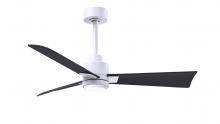  AKLK-MWH-BK-42 - Alessandra 3-blade transitional ceiling fan in matte white finish with matte black blades. Optimiz