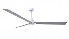  AKLK-MWH-BW-72 - Alessandra 3-blade transitional ceiling fan in matte white finish with barnwood blades. Optimized