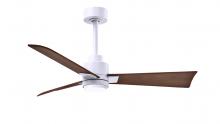  AKLK-MWH-WN-42 - Alessandra 3-blade transitional ceiling fan in matte white finish with walnut blades. Optimized fo