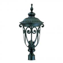 Acclaim Lighting 2127BK - Naples Collection Post-Mount 3-Light Outdoor Matte Black Light Fixture