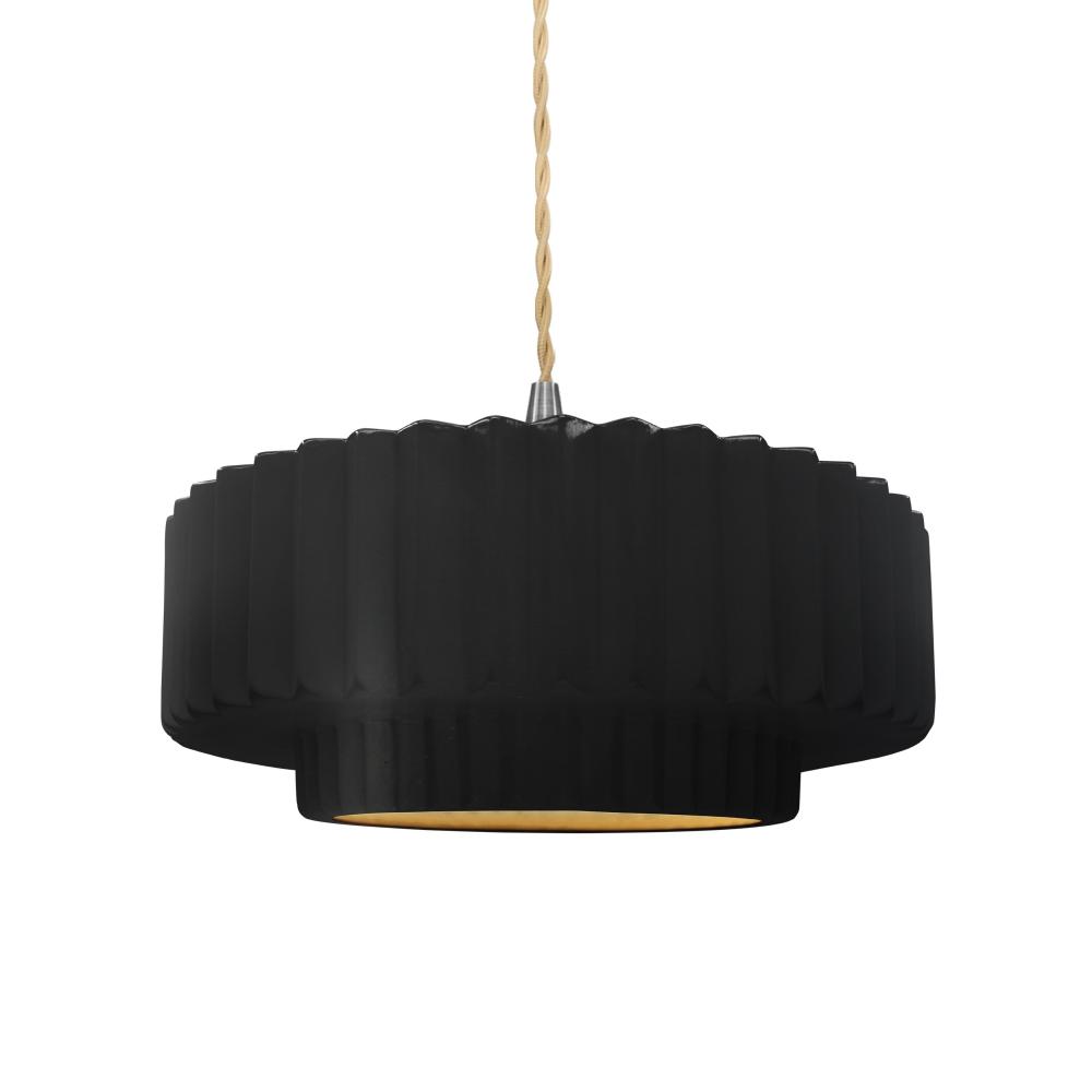 Medium Tier Pleated 1-Light Pendant