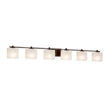 Justice Design Group FSN-8446-55-WEVE-DBRZ - Era 6-Light Bath Bar