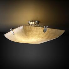 Justice Design Group CLD-9617-35-NCKL - 48" Semi-Flush Bowl w/ U-Clips