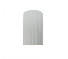 Justice Design Group CER-5740-WHT-LED1-1000 - Small ADA LED Pleated Cylinder Wall Sconce