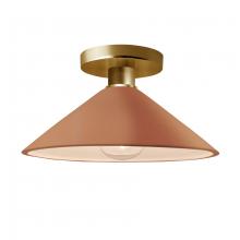  CER-6330-ADOB-BRSS - Flare Semi-Flush