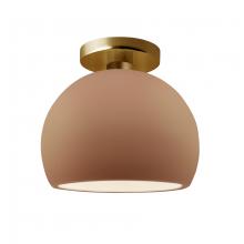  CER-6350-ADOB-BRSS - Small Globe Semi-Flush