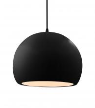 Justice Design Group CER-6535-BLK-MBLK-BKCD - Large Globe 1-Light Pendant