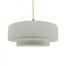 Justice Design Group CER-6545-BIS-NCKL-BEIG-TWST - Large Tier 1-Light Pendant