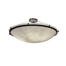 Justice Design Group CLD-9687-35-DBRZ - 48" Round Semi-Flush Bowl w/ Ring