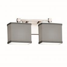 Justice Design Group FAB-8422-55-GRAY-CROM - Tetra 2-Light Bath Bar