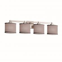 Justice Design Group FAB-8434-30-GRAY-NCKL - Regency 4-Light Bath Bar