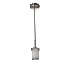 Justice Design Group FAB-8455-10-GRAY-NCKL - Atlas 1-Light Mini-Pendant