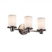 Justice Design Group FAB-8513-10-WHTE-CROM-LED3-2100 - Rondo 3-Light LED Bath Bar