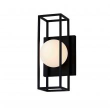 Justice Design Group FSN-7182W-OPAL-MBLK - Float LED Small Outdoor Wall Sconce