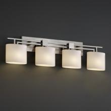 Justice Design Group FSN-8704-20-OPAL-MBLK - Aero 4-Light Bath Bar