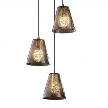 Justice Design Group FSN-8818-10-MROR-DBRZ - Mini 3-Light Cluster Pendant