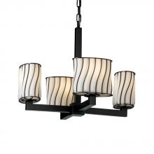 Justice Design Group WGL-8829-10-GRCB-NCKL - Modular 4-Light Chandelier