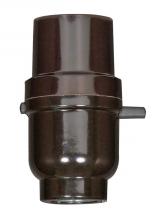 Satco Products Inc. 80/1110 - Push Thru Socket; Phenolic; Smooth; 1/8 IP Cap With Metal Bushing; Less Set Screw; 2-7/8"