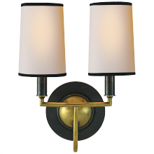 Visual Comfort & Co. Signature Collection TOB 2068BZ/HAB-NP/BT - Elkins Double Sconce