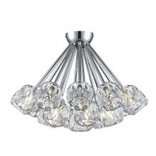 Trans Globe 11739 PC - Crystal Court 19 - Light Semi Flush Mount