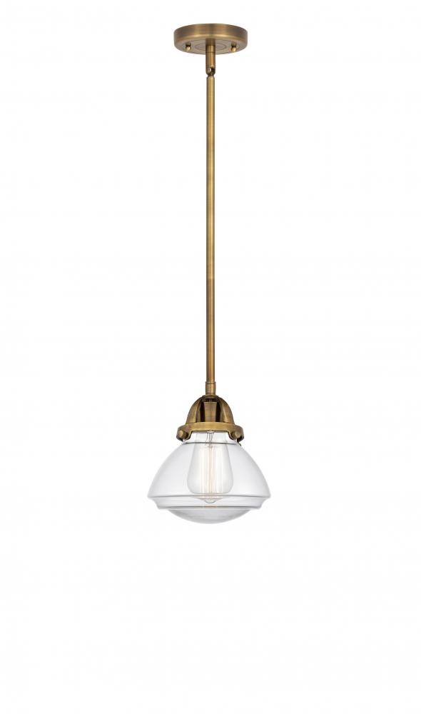 Olean - 1 Light - 7 inch - Brushed Brass - Cord hung - Mini Pendant