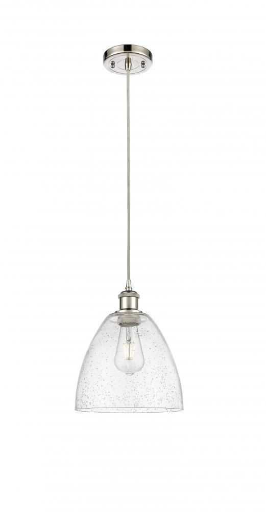 Bristol - 1 Light - 9 inch - Polished Nickel - Cord hung - Mini Pendant