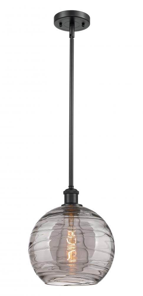 Athens Deco Swirl - 1 Light - 10 inch - Matte Black - Mini Pendant