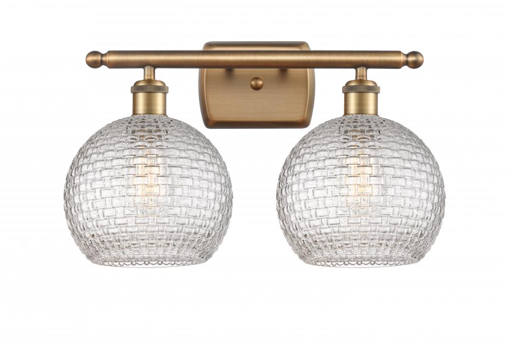 Athens - 2 Light - 18 inch - Brushed Brass - Bath Vanity Light