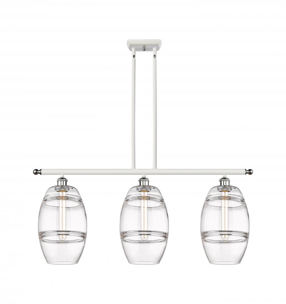 Vaz - 3 Light - 36 inch - White Polished Chrome - Cord hung - Island Light