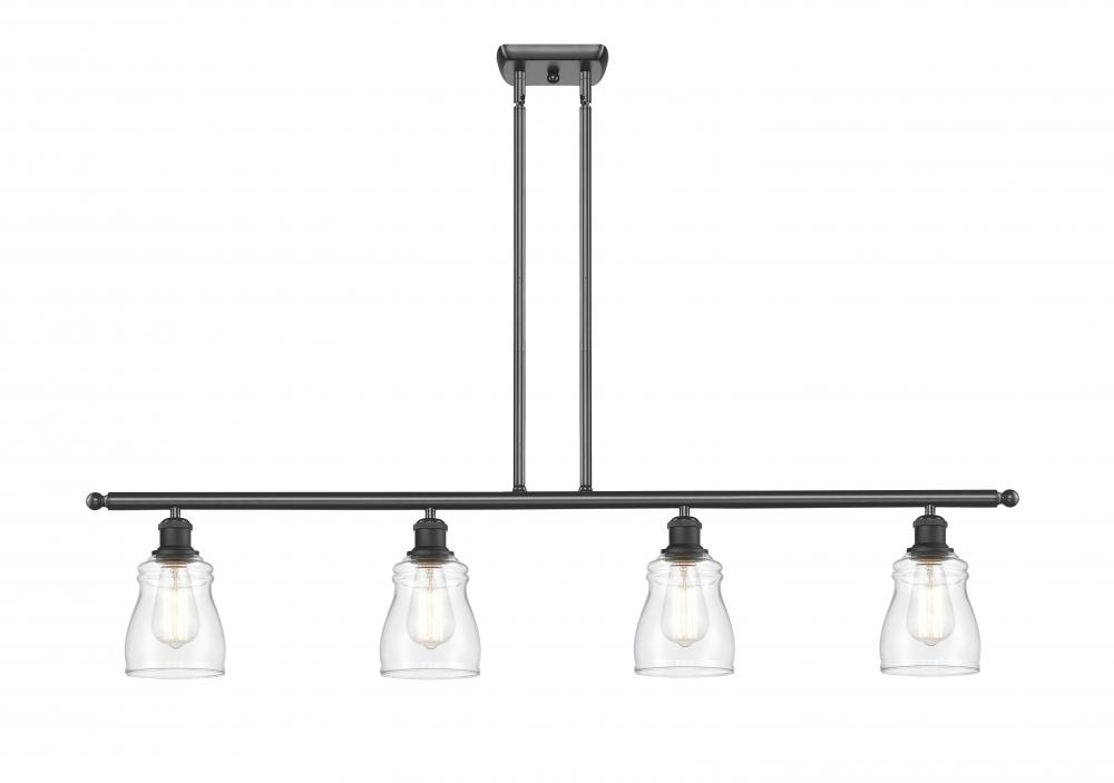 Ellery - 4 Light - 48 inch - Matte Black - Cord hung - Island Light