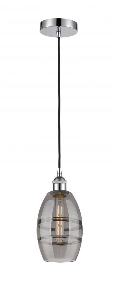 Vaz - 1 Light - 6 inch - Polished Chrome - Cord hung - Mini Pendant