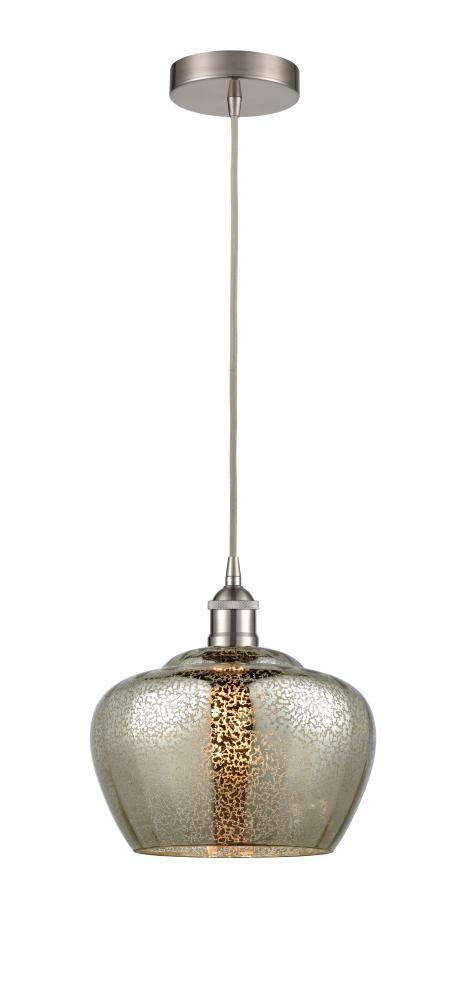 Fenton - 1 Light - 11 inch - Brushed Satin Nickel - Cord hung - Mini Pendant